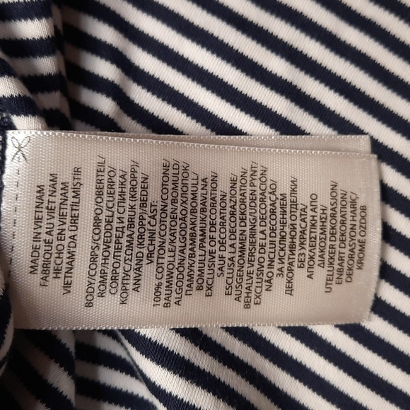 Polo Ralph Lauren navy & white striped short sleeve polo golf shirt, size XXL - Picture 6 of 8